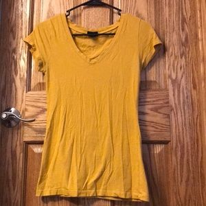 Wet Seal yellow v-neck tee